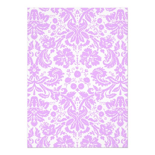 Lavender Monogram Damask Bridal Shower Invitations
