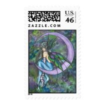 Lavender Moon Fairy Art Print Postage