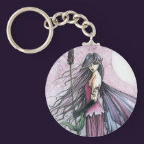 Lavender Moon Fairy Keychain by Molly Harrison keychains