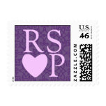 Lavender On Purple Heart RSVP Stamp