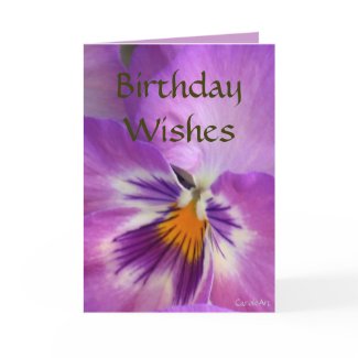Lavender Pansy Face card