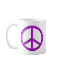 Lavender Peace Sign mugs