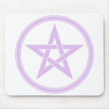 Lavender Pentacle Pentagram Mouse Pad