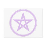 Lavender Pentacle Pentagram Post Card