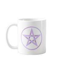 Lavender Pentagram Pentacle mugs
