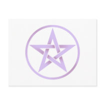Lavender Pentagram Pentacle postcards