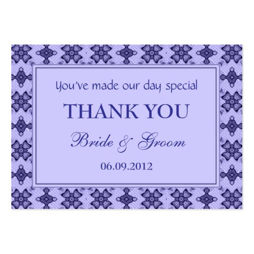 Lavender Personalized Wedding Favor Gift Tags Business Card (front side)