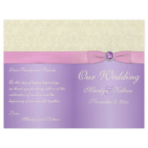 Lavender, Pink, and Ivory Wedding Program Full Color Flyer