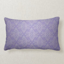 Lavender Purple Damask Pattern Pillow