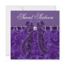 Lavender Purple Glitter Sweet Sixteen Birthday Custom Invites