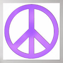 Lavender Purple Peace Symbol posters
