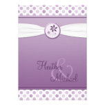 Lavender Purple Polka Dot Wedding Invitation