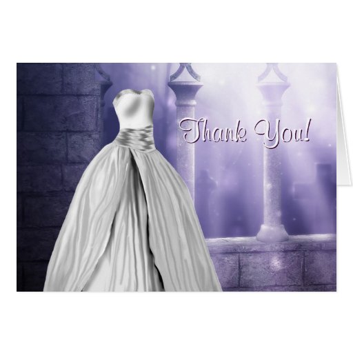 Lavender Purple Quinceanera Thank You Cards Zazzle