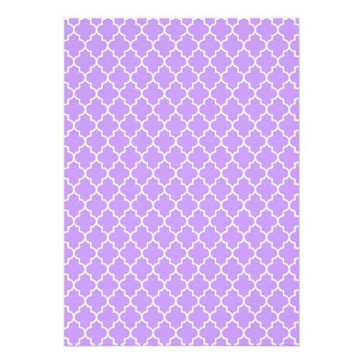 Lavender Quatrefoil Wedding Invitations
