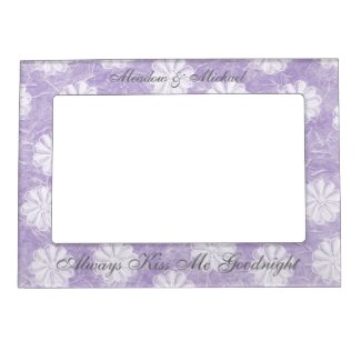 Lavender Rice Paper Flowers Magnetic Frames