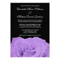 Lavender Rose and Black Wedding Personalized Invitation