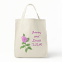 Lavender Rose, Custom Bridal tote bag bag