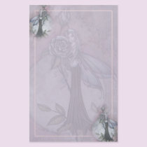 Lavender Rose Fairy Stationary by Molly Harrison stationery
