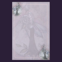 Lavender Rose Fairy Stationary by Molly Harrison stationery