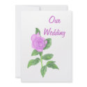 Lavender Rose, Our Wedding Invitations invitation