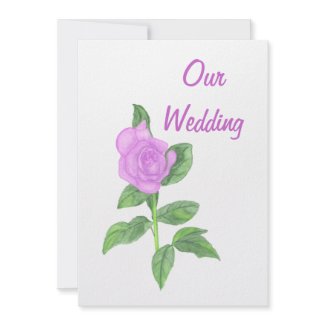 Lavender Rose, Our Wedding Invitations invitation