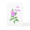 Lavender Rose, Our Wedding Invitations Cards card
