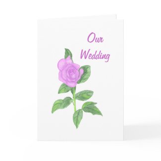 Lavender Rose, Our Wedding Invitations Cards card