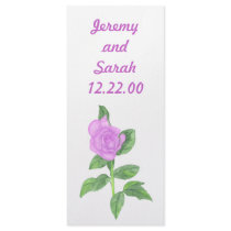 Lavender Rose Painting, Custom menu cards Custom Rack Card