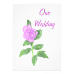 Lavender Rose Painting, Custom Wedding Invitations invitations