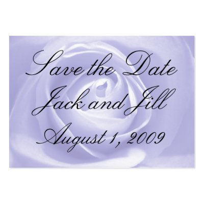 Lavender Rose, Save the Date Business Card Template by CyrScenes