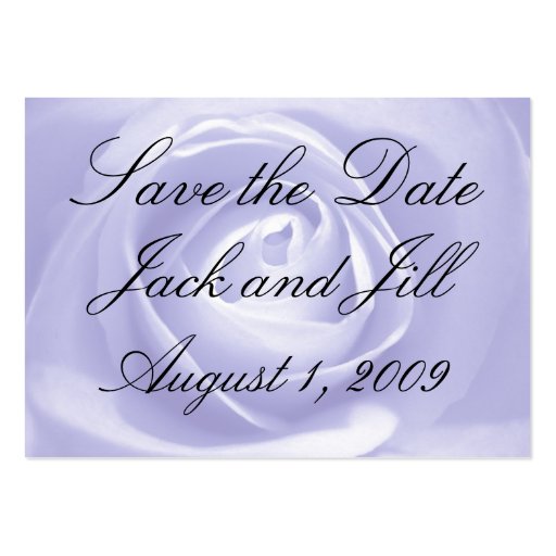 Lavender Rose, Save the Date Business Card Template (front side)