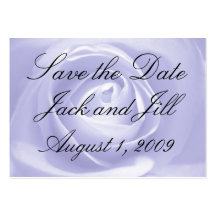 Lavender Rose, Save the Date Business Card Template
