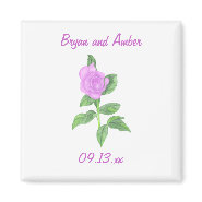 Lavender Rose Save the date wedding magnets magnet