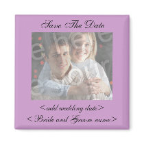 Lavender Save The Date Photo Magnet