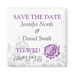 Lavender Save The Dates magnets