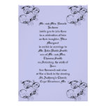 Lavender Scrolls Wedding Invitation
