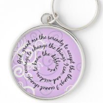 Lavender Serenity Prayer Keychain by KrispysKingdom Lavender Serenity Prayer Keychain