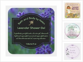 Lavender Soap and Bath Product Labels