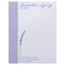Lavender Sprig Letterhead