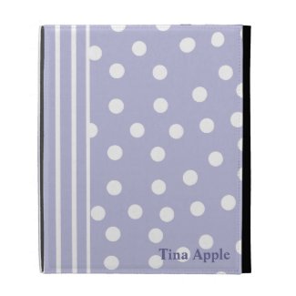 Lavender Stripes and Polka Dots iPad Case