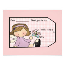 Lavender Sweetie Thank You Card Custom Invites