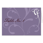 lavender table seating card