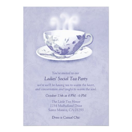 Lavender Tea Party Invitation