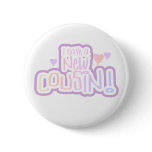 Lavender Text I Have a New Cousin Pin