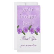 Lavender Thank You Photo Cards photocard