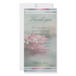 Lavender thank you wedding cards template custom photo card