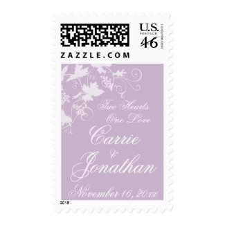 Lavender Vineyard Wedding stamp