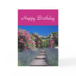 Lavender walk and roses card