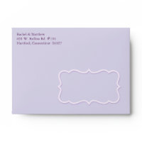 Lavender Wedding Invitation A6 Envelope envelope