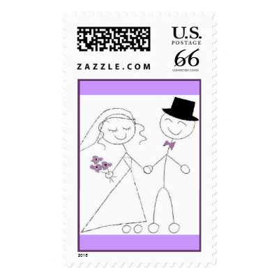 Lavender Wedding Postage